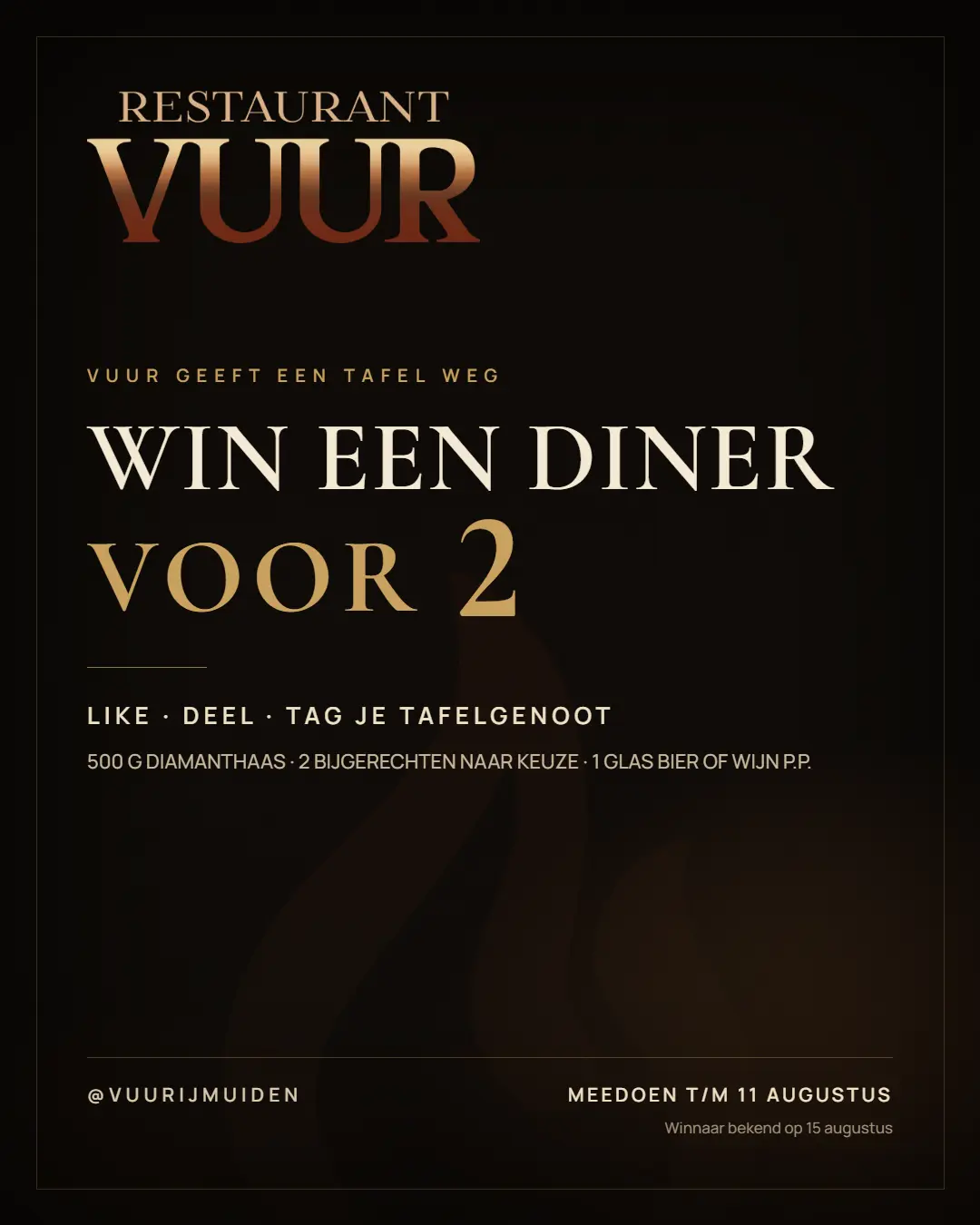 Win een diner voor 2 campagne voor VUUR